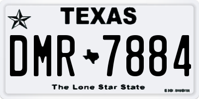 TX license plate DMR7884