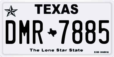 TX license plate DMR7885