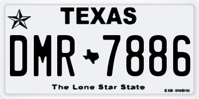 TX license plate DMR7886