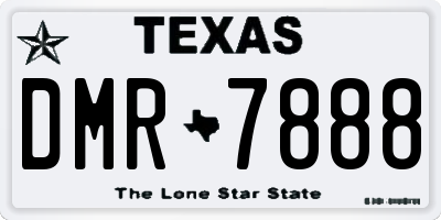 TX license plate DMR7888