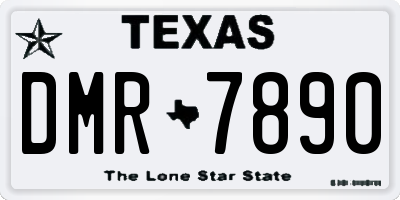 TX license plate DMR7890