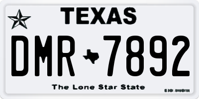 TX license plate DMR7892