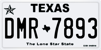 TX license plate DMR7893