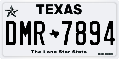 TX license plate DMR7894