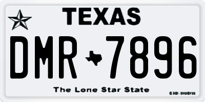 TX license plate DMR7896