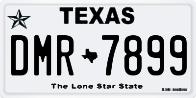 TX license plate DMR7899