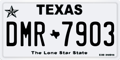 TX license plate DMR7903