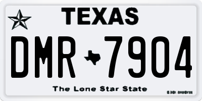 TX license plate DMR7904
