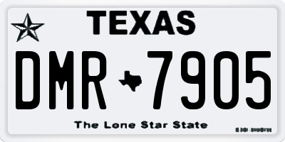 TX license plate DMR7905