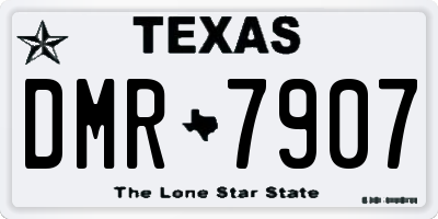 TX license plate DMR7907