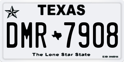 TX license plate DMR7908