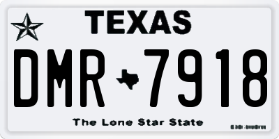 TX license plate DMR7918