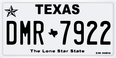 TX license plate DMR7922