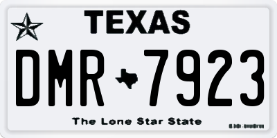 TX license plate DMR7923