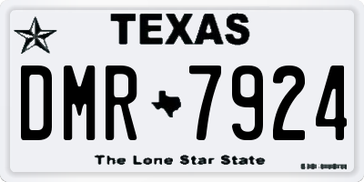 TX license plate DMR7924