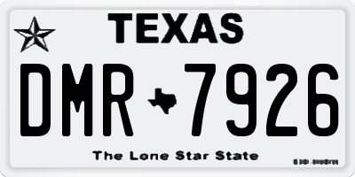 TX license plate DMR7926