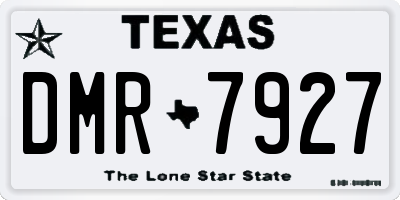 TX license plate DMR7927