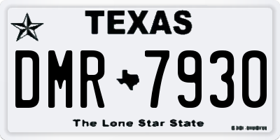 TX license plate DMR7930