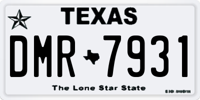 TX license plate DMR7931