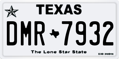 TX license plate DMR7932