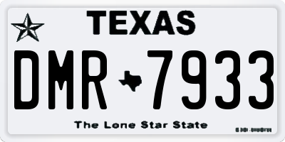 TX license plate DMR7933