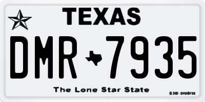 TX license plate DMR7935