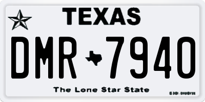 TX license plate DMR7940