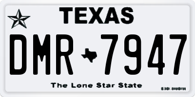 TX license plate DMR7947