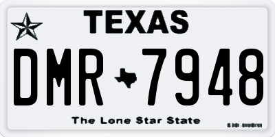 TX license plate DMR7948