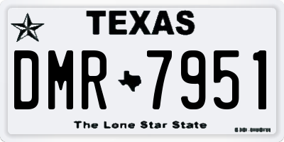 TX license plate DMR7951