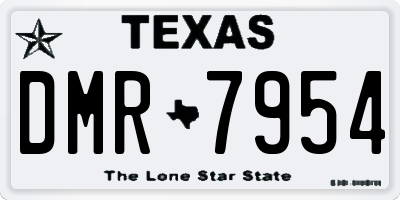 TX license plate DMR7954