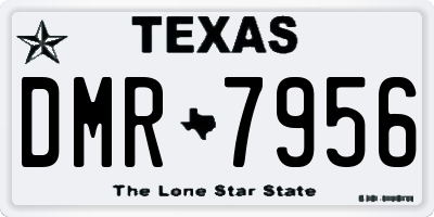 TX license plate DMR7956