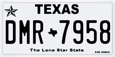 TX license plate DMR7958