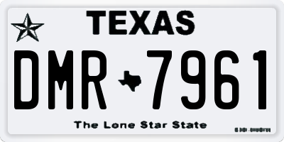 TX license plate DMR7961