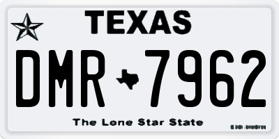 TX license plate DMR7962