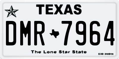 TX license plate DMR7964