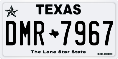 TX license plate DMR7967