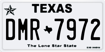TX license plate DMR7972