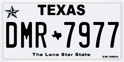 TX license plate DMR7977