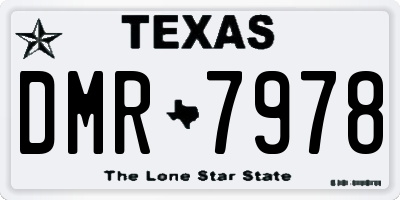 TX license plate DMR7978