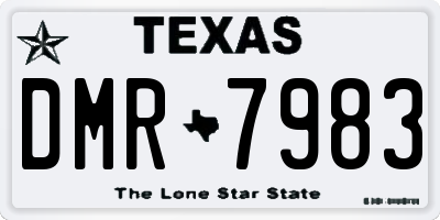 TX license plate DMR7983