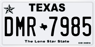 TX license plate DMR7985