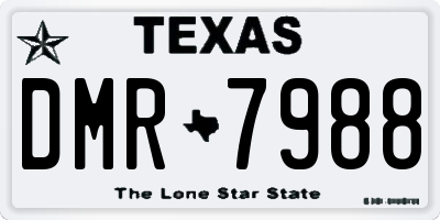 TX license plate DMR7988