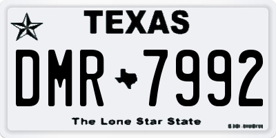 TX license plate DMR7992