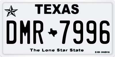 TX license plate DMR7996