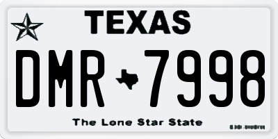 TX license plate DMR7998