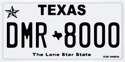 TX license plate DMR8000