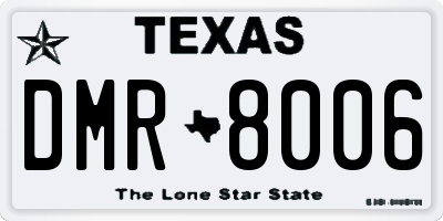 TX license plate DMR8006