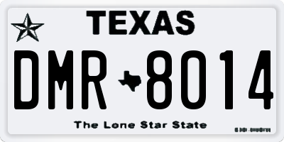 TX license plate DMR8014