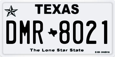 TX license plate DMR8021